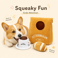 Jouet de désodorisation pour chien Thème Pâtisserie, en peluche couineuse, pour dissimuler les friandises, jeu de puzzle olfactif, pour le thé de l'après-midi