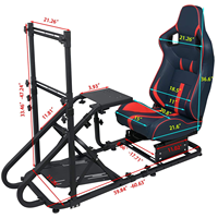 Siège en fibre de verre style voiture de sport Play Game Station Simulator Sim Racing