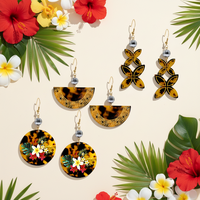 Pendientes de Resina Plástica de Alta Calidad con Diseño de Concha de Tortuga, Modernos y a la Moda para Mujer