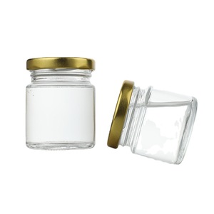 Rỗng Vòng 25Ml 35Ml 50Ml 75Ml 100Ml Miệng Rộng Nhà Bếp Thực Phẩm Lưu Trữ Glass Mật Ong <span class=keywords><strong>Jar</strong></span> Với Kim Loại Có Nắp Đậy - Product Image 2