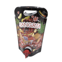 Sachets de boisson personnalisés en aluminium alimentaire 1L 1,5L 2L 3L 4L 5L, pochettes debout pour bière, vodka, vin, en boîte