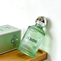 Flacon de parfum en verre rose rayé, 30 ml, 50 ml, 100 ml, nouveau design, flacon de parfum rond de luxe avec couleurs variées