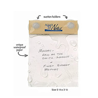 A6 Dusch-Notizblock Wasserdichter Notizblock für Duschtöne Wasserfester Notizblock aus Steinpapier mit Saugnäpfen