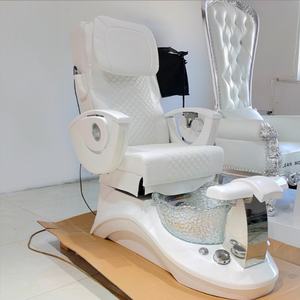 QUMENG S-879 Mobilier de salon de beauté moderne et luxueux en matériau PU Pompe de vidange sans tuyau pour spa de pieds Chaise de pédicure - Product Image 6