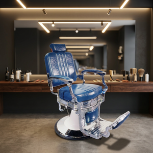 Hairdressing chair for high-end men's salons suitable for haircuts height adjustment reclining beard trimming - Product Image 1