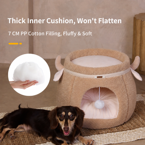 Wholesale Indoor Cat House <b>Bed</b> Removable Washable Polyester Fill Cushion Solid Dog <b>Nest</b> Small Animals Sleeping Mat Gear OEM - Product Image 4