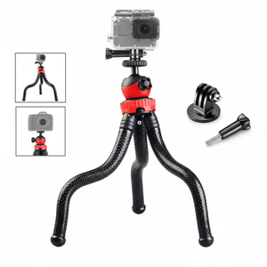 ขาตั้งกล้องซิลิโคนแบบยืดหยุ่นพร้อมตัวล็อคแบบหมุนสำหรับกล้องดิจิตอล ชุดติดตั้งแบบพกพาสำหรับโกโปร - Product Image 1