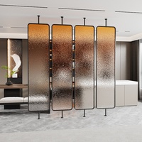 Cloison en verre dégradé arc-en-ciel semi-transparente personnalisable |   Salon, bureau, entrée |   Style minimaliste moderne