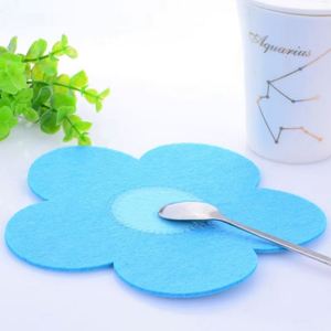 Various Color Irregular Bright Color Felt Coasters Custom Logo for <b>Coffee</b> Mug Mat <b>Table</b> Decoration - Product Image 6