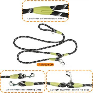 KingHon Custom Step-in Leash 2 in 1 <b>Dog</b> Slip Rope Leash <b>Harness</b> Climbing <b>Dog</b> Rope Slip Lead Leash for <b>Large</b> Medium <b>Dog</b> Puppy - Product Image 2