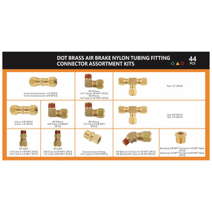 Xiangjia Machinery DOT Brass Air Brake Fitting Connector Kit 44PCS Automotive Industry Use - Product Image 1