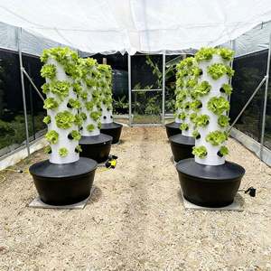 Torre Hidropónica de Una Sola Capa con 6/7 Orificios, Sistema de Cultivo Vertical Compacto sin Suelo para Interiores y Balcones - Product Image 4
