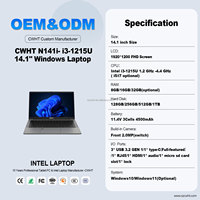 Prix d'usine Ordinateur portable fin 14 pouces Itel N141i-i3 Core Ultrabook 8 Go + 512 Go SSD + HDD 1920*1200 4,4 GHz Windows 11 Clavier anglais américain