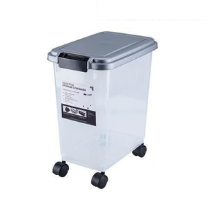 New Arrival 30 Lb Collapsible Plastic Large <strong>Dog</strong> <strong>Food</strong> Storage <strong>Container</strong> With Wheels - Product Image 6