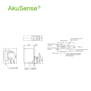 AkuSense Built in RGB ESC series marks detection transducer ESC-18N photoelectric <b>sensor</b> - Product Image 6