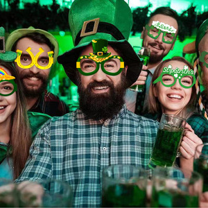 Holiday <strong>Party</strong> Accessories Decorative <strong>Shamrock</strong> Photo Booth Props 6PCS Green <strong>Glasses</strong> St. Patrick's Day <strong>Glasses</strong> - Product Image 5