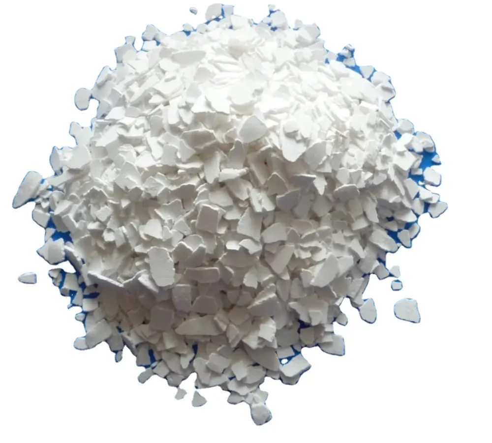 Les granules blancs anhydres du chlorure de calcium Cacl2 de chlorure de calcium de catégorie industrielle prend le chlorure de calcium 94%-97%