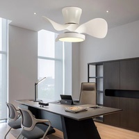 Ventilateur de plafond intelligent ultra-mince à fréquence variable pour chambre à coucher, avec lumière à spectre complet, compatible Tmall, modèle 89006