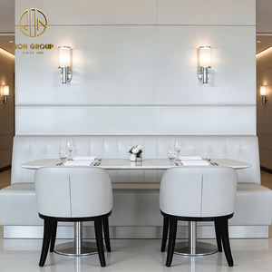 <span class=keywords><strong>Table</strong></span> minimaliste carrée en pierre frittée blanche, banquette de café en cuir, mobilier de restaurant, ensemble <span class=keywords><strong>table</strong></span> et chaises - Product Image 5