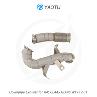YT pour W177 Downpipe d'échappement turbo en acier inoxydable pour Mercedes Benz A45 GLA45 CLA45 AMG avec bouclier thermique, livraison rapide