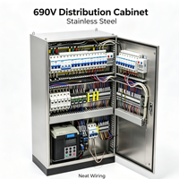 Boîtier de commande PLC personnalisé pour usage industriel, coffret de distribution électrique métallique OEM, ensemble de commutateurs intelligents AC basse tension 100A