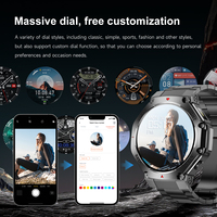 OEM Intelligente Uhr Android iOS IP67 Kompass Herzfrequenzmesser Taschenlampe BT-Anruf Sport-Trajektorie TR3 MAX Reloj Smartwatch
