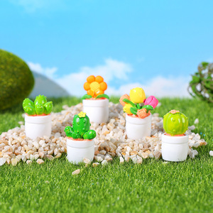 Ensemble de plantes succulentes artificielles miniatures en pot, décoration en résine DIY, ornement de bureau pour la maison et le bureau - Product Image 2