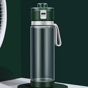 Botella de Agua Deportiva Portátil de Tritán sin BPA con Tapa de un Toque y Asa Suave, Vaso de Acero Inoxidable - Product Image 3