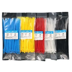 Waterproof wire marker plastic box cable tie mark,colorful printed logo hook and loop cable wire tie