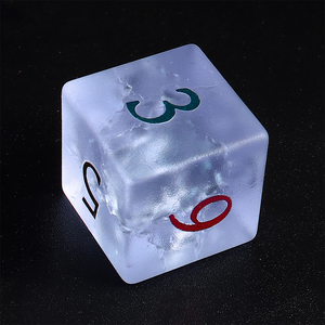 ชุดลูกเต๋าหลายด้านหินแก้วฝ้าลูกเต๋า RPG ลูกเต๋าแก้ว DND ที่กำหนดเองได้ชุดลูกเต๋าแก้วแตก D & D สำหรับดันเจี้ยนและมังกรสีม่วง - Product Image 3