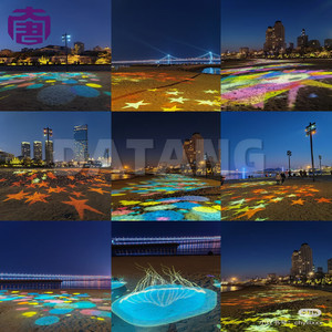 Proyector de luz publicitario con logotipo personalizado para exhibición en el suelo en parques, festivales y eventos festivos - Product Image 3