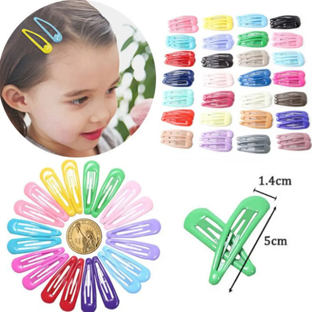 INS 5cm Paint Candy Color Kid Children Baby BB Hair Clip Accessories