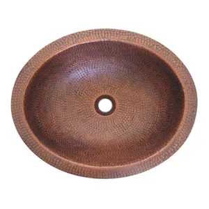 בעבודת יד אמבטיה כיור מרוקע נחושת סגלגל בצורת טיפת ב מרוקאי סגנון אגן אקזוטי נחושת כיור קערה
