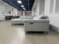 Canapé modulaire d'angle en forme de L, personnalisable, inclinable, avec chargeur USB, pour hôtel, appartement, villa