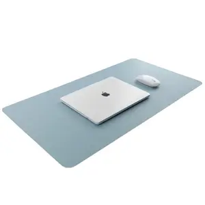 Çift taraflı taşınabilir büyük Mouse Pad oyun su geçirmez PU deri süet sümen bilgisayar Mousepad klavye masa örtüsü Dota