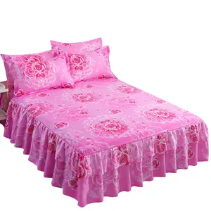 Nhà Máy Chuyên Nghiệp Made In Floral King Size Luxury Bedding Với Váy