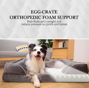 Propria fabbrica su misura minimalista fantasia divertente rettangolo ortopedico memoria schiuma cane cuccia letto moderno Anti Stress Pet gatto sostegno - Product Image 3