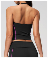 Débardeur de sport tendance multi-occasions avec coutures, élastique, pour femme, idéal pour le cyclisme, le tennis et les sports de plein air