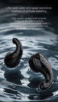Écouteurs sans fil invisibles T80 TWS, oreillettes mains libres stéréo 9D pour sport et gaming, Airbuds supra-auriculaires BT6.0 pour le sommeil