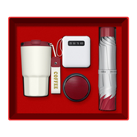 Coffret cadeau avec logo de marque personnalisé Mug/ Power Bank/Haut-parleur/Parapluie 4 en 1 Avantages sociaux d'entreprise Cadeaux