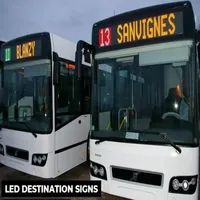 Affichage LED couleur pleine P10*12.5mm pour vitres avant, arrière et latérales de bus