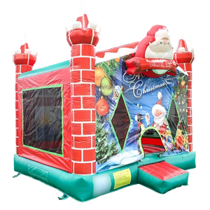 Château gonflable de Noël Père Noël pour enfants à louer pour les fêtes - Product Image 2