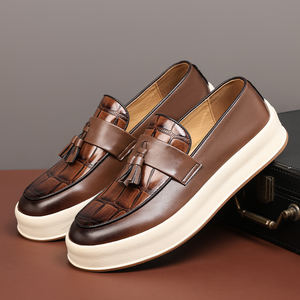 Zapatos de Oficina de Lujo para Hombre, Otoño 2024, Oxfords con Cordones, Estilo Casual para Caminar, Mocasines de Vestir para Negocios, Más Vendidos - Product Image 4