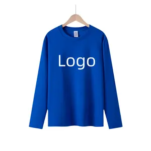 2024 New Oem Printed Long Sleeve Formal 100% Cotton Custom Round Neck T Shirt For Women