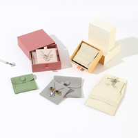 Pochette cadeau en microfibre avec bouton-pression pour bijoux, boucles d'oreilles, colliers, bagues, avec logo imprimé, faite à la main, recyclable