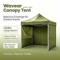 Tente pliante résistante au feu de 3x4,5m avec demi-murs en tissu Oxford PVC pour événements en plein air, salons professionnels et festivals