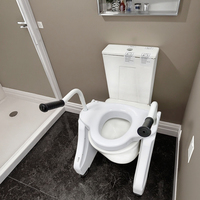 Siège de toilette surélevé adapté aux personnes âgées - Chaise de sécurité antidérapante pour salle de bain