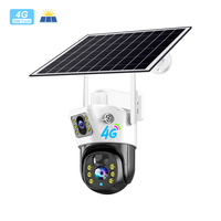 Nouvelle caméra solaire Verto V380 à double objectif 6MP, alimentée par batterie solaire, CCTV 4G IP PTZ à double objectif