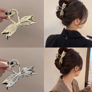 Pinzas para el Cabello con Lazo, Aleación de Zinc, 9.5 cm, Alta Calidad, Accesorios para el Cabello de Moda Diaria para Mujer - Product Image 6
