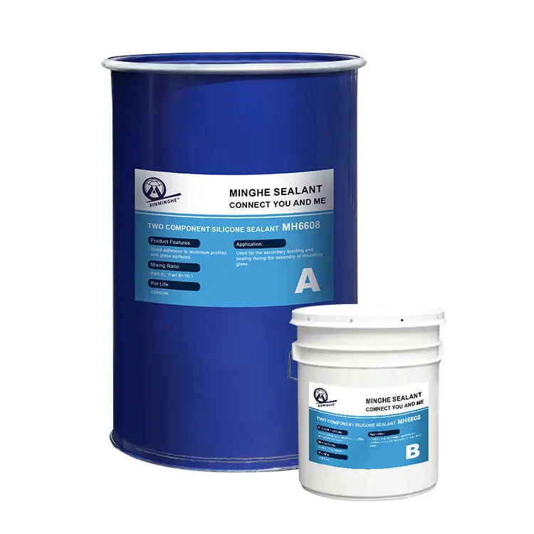 200L A and B Two-component Silicone Sealant Drum Exterior Outdoor 2 Component Bulk Silicone Structural Sealant in Barrel